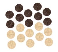 Gatuida 48 Piezas De Peones para Juegos De Mesa Tablero De Herramientas para Acampar Accesorios De Aprendizaje Accesorios para Juegos Redondos Damas Redondas De Madera