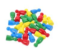 Gatuida 48 Piezas Fichas de Ajedrez de Madera Forma Humana para Mesa Educativos Accesorios de Tablero Cuatro Colores Rojo Amarillo Azul Verde para Entrenamiento de Lógica y Planificación