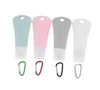 Gatuida 4juegos Botella Partida Rellenable Unidades Dispensador Silicona Champú Líquidos Viaje Ligera Portátil