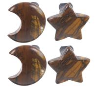 Gatuida 4piezas Decoraciones De Ventilación Para Coche Clips De Cristal Estrella y Luna Para Interior De Auto Accesorios De Ventilación Para Aceites Esenciales