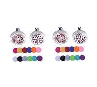 Gatuida 4piezas Difusor De Esencial Para Ventilación De Coche Con Clips y Almohadillas De Recambio Aromaterapia Para Viajes y Estrés