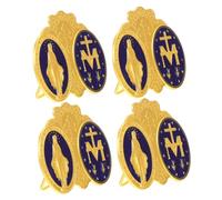 Gatuida 4piezas Insignia Conmemorativa De Esmalte Vintage Placa Pequeña De Adorno De Mesa Decoración De Escritorio Minimalista Para Dormitorios y Salas De Estar