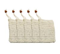 Gatuida 5 piezas Bolsa de Jabón con Cordón para Baño de Unidades Malla Espumante Natural para Exfoliación Facial y Corporal con Cuentas de Madera