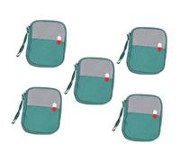 Gatuida 5 Piezas Bolsa De Medicina Portátil Bolsas De Primeros Auxilios Con Cremallera Organizador De Bolsas De Almacenamiento Bolsa De Medicamentos Tela Oxford Botiquin Exterior Viajar