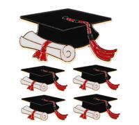 Gatuida 5 Piezas Broche de Graduación Metal Elegante de Pin con Diseño de Gorro de Graduación Accesorio para Estudiantes para Logros Académicos y