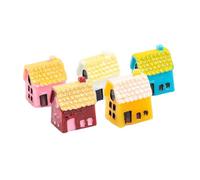 Gatuida 5 Piezas Casita Miniatura de Estilo Chino Adornos de Resina Jardín de Hadas y Bonsái Decoración Hogar y Oficina