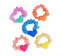 Gatuida 5 piezas Coleteros Elásticos para Niña Accesorios de Cabello con Diseño de Scrunchies de Tela Suaves y Resistentes para Coletas y Moños Colores Surtidos
