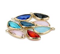 Gatuida 5 piezas Colgantes de Vidrio con Borde Irregular Diseño Delicado para Joyería DIY Gotas de Agua Transparentes Rojas Accesorios Creativos para Mujeres y Regalos Originales