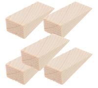 Gatuida 5 Piezas Cuña Triangular De Madera Tope De Puerta Topes Triangulares De Madera Resistentes para Puertas Soportes Forma De Cuña para Uso Doméstico s