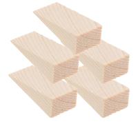 Gatuida 5 Piezas Cuñas de Madera para Puertas Resistentes Antideslizantes Triangulares Tope Pesado para Hogar Oficina Protección Dedos y Seguridad Infantil S