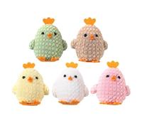 Gatuida 5 Piezas de Pollos de Pascua simulados, Mini Pollitos de Pascua para Fiestas, decoración de Animales de Pollo para repisa de Chimenea.