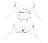 Gatuida 5 piezas Embudo de Vidrio para Laboratorio Unidades Embudo de Alimentación Sólido Triangular Resistente Altas Temperaturas Reutilizable y Fácil de Limpiar para Química Analítica