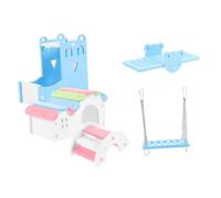 Gatuida 5 Piezas Juguetes para Hámsters con Casa Balancín y para Ejercicio para Mascotas Pequeñas para Jaulas de Hámster Color Aleatorio Color Aleatorio