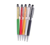 Gatuida 5 Piezas Lápices Capacitivos con Cristal Decorativo Bolígrafos Táctiles para Pantallas de Teléfono y Tablet Escritura Precisa y Uso Doble como Bolígrafo Negro