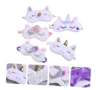 Gatuida 5 piezas Máscara de Ojos para Dormir de Unicornio Suave y Transpirable de Antifaz Relajante para Viaje y Descanso para Aliviar Fatiga y Mejorar