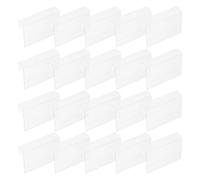 Gatuida 50 Clips Portaetiquetas Transparentes de PVC para Estantes de Supermercado y Almacenamiento Soportes para Letreros Colgantes de 80X55 MM Compatibles Barras de 18-20 MM Adecuado