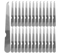 Gatuida 50 limas de uñas metálicas: Limas para uñas naturales - Pulidor de fino de acero inoxidable con punta curva y afilada, herramienta de limpieza de doble cara