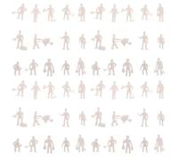 Gatuida 50 Minifiguras de obreros de la construcción: Figuras ferroviarias a pequeña Escala 1:87 para Crear escenas en Miniatura, diseños arquitectónicos y Manualidades.
