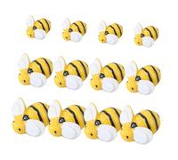 Gatuida 50 piezas Adornos Mini Abejas de Resina para Manualidades DIY Decoración de Fundas Móviles y Fotos Color Amarillo Limón