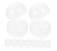Gatuida 50 Piezas Unidades Cápsulas Transparentes Redondas Bolas Transparentes para Máquinas Expendedoras Cápsulas de Juguete para Premios para Fiestas Infantiles