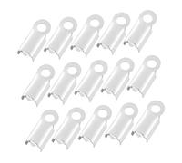 Gatuida 500 piezas Cierres Metálicos para Cuero Resistentes y Duraderos Pinzas para Pulseras y Collares Kit de Accesorios para Joyería DIY Color Plata