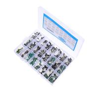 Gatuida 500 Piezas Kit de condensador electrolítico kit surtido de condensadores juego de condensadores electroliticos capacitor electrolítico aluminio Plata
