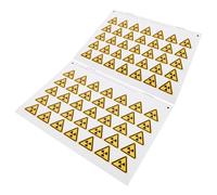 Gatuida 54 Piezas Señal de Advertencia de Seguridad de Símbolo de Radiación, Etiqueta de Advertencia, Pvc, Autoadhesiva, para Metal y Máquinas, Laboratorio E Investigación