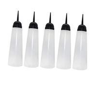 Gatuida 5piezas Bote de Champú de Boquilla Oblicua Botella de Tinte Cabello Recargable para Salón de Peluquería Envase de Tinte Rellenable