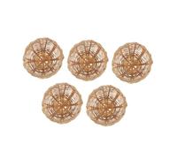 Gatuida 5piezas Nidos De Pájaros De Bambú Tejidos Mano para Loros Cacatúas y Periquitos con Gancho para Cuevas De Descanso Jaulas De Pájaros y Nidos De Cría