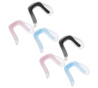 Gatuida 6 Almohadillas Nasales de Silicona para Gafas Pequeñas en Colores Rosa Azul Claro y Negro Repuesto Antideslizante en Forma de U para Puente Nasal Kit de 6 Piezas Adecuado