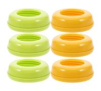Gatuida 6 anillos de repuesto para biberones - Tetinas con rosca antifugas - Piezas de plástico para la alimentación infantil
