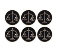 Gatuida 6 broches de abogado: Libra, balanza de la justicia y la equidad, alfiler de solapa, insignia para traje, accesorios de joyería para traje, vestido, bufanda, mochila.