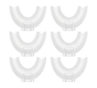 Gatuida 6 cabezales de cepillo de dientes de silicona extra suaves en forma | Recambio de limpieza profunda, accesorios para cepillo de dientes infantil, limpieza bucal diaria suave de 360° para niños