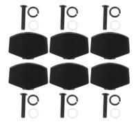 Gatuida 6 Juegos de Clavijas de Guitarra Metálicas Negras Bloqueo para Guitarra Eléctrica y Acústica, Accesorios para Mejorar el Timbre y Reemplazo Básico