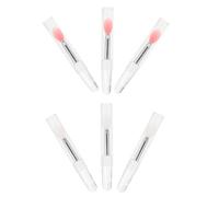 Gatuida 6 piezas Brochas de Silicona para Labios y Sombra de Ojos Aplicadores Reutilizables y Portátiles para Maquillaje Preciso Kit Profesional para Mujeres