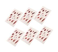 Gatuida 6 Piezas Calcomanías de Maquillaje de Halloween Accesorios de Disfraz de con de Herida Realistas Pegatinas para Fiestas y