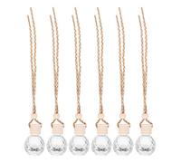 Gatuida 6 Piezas Difusor de Botella de Perfume Vacío para Coche Colgante Frasco de Perfume para Coche Vacíos Ambientador Colgante Rellenables