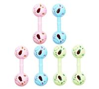Gatuida 6 Piezas Juguetes Sonajeros Manivela Adorables Diseños Sonido de Campana y Función Anti-Caída Adecuado para Estimulación Temprana en Casa Paseos en Cochecito
