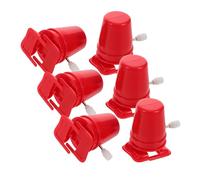 Gatuida 6 Piezas Kit de Movimiento para Caminar Movimiento de Caminar del Robot Juguete para Caminar de Cuerda Juguete de Cuerda de Bricolaje Caminando Robot el plastico Rojo