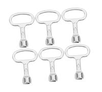 Gatuida 6 piezas Llave Triangular de Metal para Cubos de Basura y Paneles Eléctricos Aluminio Compatible con Contenedores Exteriores y Cerraduras de Elevador Uso Comunidades y Centros