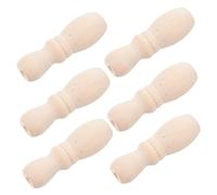Gatuida 6 Piezas Mango Ciego Accesorios a ciegas de Ventana Cordón de Madera Tira de persianas Tassels de tracción de cordón Ciego perillas de Tirador de Cortina Tasas de Madera Caqui