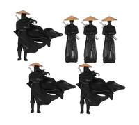 Gatuida 6 Piezas Miniaturas Guerreros Chinos Antiguos Figuras Samurai de para Decoración Bonsái Micro Paisaje Jardín y Terrarios
