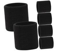 Gatuida 6 piezas Muñequeras Deportivas para Fútbol Baloncesto y Correr Banda Absorbente de Sudor Ajustables y Accesorios de Fitness para Entrenamiento