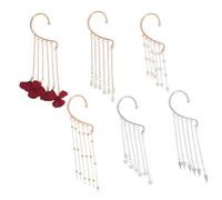 Gatuida 6 Piezas Pendientes de Flecos Boho Largos Clip Oreja Sin Perforación Elegantes Pendientes Colgantes Lineales Vintage para Fiesta Boda Accesorios de Joyería para Mujeres