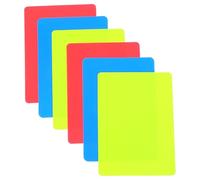 Gatuida 6 Piezas Tarjetas Árbitro Fútbol Rojo Amarillo Azul PVC Grueso Duradero Oficial Accesorios para Partidos Profesionales y Amateur