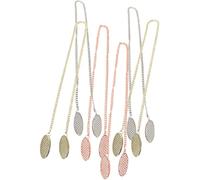 Gatuida 6 Pinzas para Servilletas con Cadena Metálica, Clip Multifunción para Baberos en Acero Inoxidable, Color Acero, Rosa y Dorado, Accesorio para Cocina y Uso Doméstico