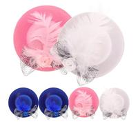 Gatuida 6 Sombreros de Gallina Decorativos y Resistentes al Desgaste, Tamaño Ajustable Banda Elástica, Mezcla de Colores, para Disfraces y Fiestas de Mascotas Pequeñas Color Aleatorio