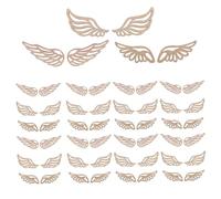 Gatuida 60 piezas Alas de Ángel de Madera para Manualidades Recortes Decorativos Resistentes Diseño Elegante para Bricolaje y Decoraciones Creativas