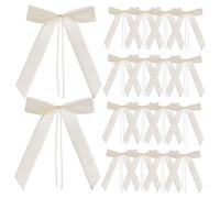 Gatuida 60 Piezas Unidades Decorativos para Manijas de Coche Bodas Adornos de Poliéster Resistentes para Decoración de Autos Nupciales para Espejos Retrovisores y Puertas Fáciles de