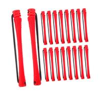 Gatuida 60 Unidades Rodillos para Cabello de Plástico Rojo con Cubierta y Banda Elástica Diseño Innovador y Bordes Redondeados, Fáciles de Usar para Peinados sin Enredos